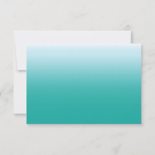 Ombre Ocean Wedding RSVP Response Cards (Rückseite)