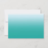 Ombre Ocean Wedding RSVP Response Cards Karte (Rückseite)