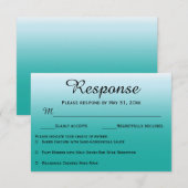 Ombre Ocean Wedding RSVP Response Cards Karte (Vorne/Hinten)