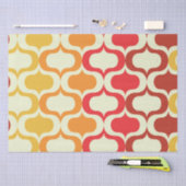 Ombre Ogee Muster in Orange, Mandarine und Rot Seidenpapier (Handwerk)