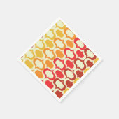 Ombre Ogee Muster in Orange, Mandarine und Rot Serviette (Ecke)