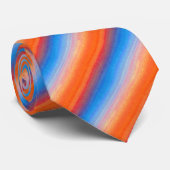 Ombre Orange Blue Sunset Krawatte (Gerollt)