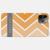 Ombre Orange Zig Zag Chevrons Muster Case-Mate iPhone Hülle (Rückseite (Horizontal))