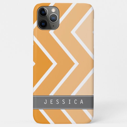 Ombre Orange Zig Zag Chevrons Muster Case-Mate iPhone Hülle (Rückseite)
