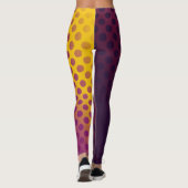 Ombre Passion Fruit Polka Dots Gold Himbeere Leggings (Rückseite)