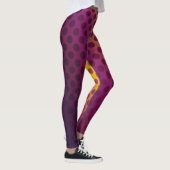Ombre Passion Fruit Polka Dots Gold Himbeere Leggings (Rechts)