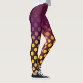 Ombre Passion Fruit Polka Dots Gold Himbeere Leggings (Rechts)