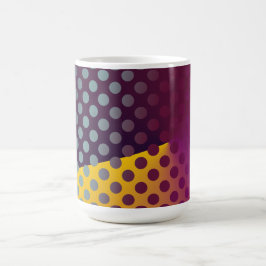 Ombre Passion Fruit Polka Dots Maroon Gelb Aquamar Kaffeetasse