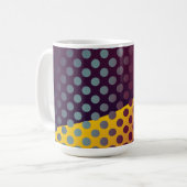 Ombre Passion Fruit Polka Dots Maroon Gelb Aquamar Kaffeetasse (Vorderseite Links)