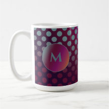 Ombre Passion Fruit Polka Dots Monogram