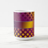 Ombre Passion Fruit Polka Dots Personalisiert Kaffeetasse (Mittel)
