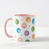 Ombre Pastel Buttons & Dots Tasse (Links)