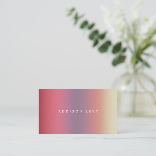 Ombre Pastel Contemporary Minimalistisch Terminkarte (Stehend Vorderseite)