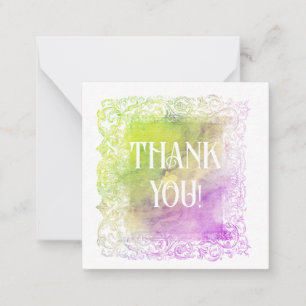 *~* Ombre Pastel DANK IHNEN AP62 Flat Note Card Mitteilungskarte