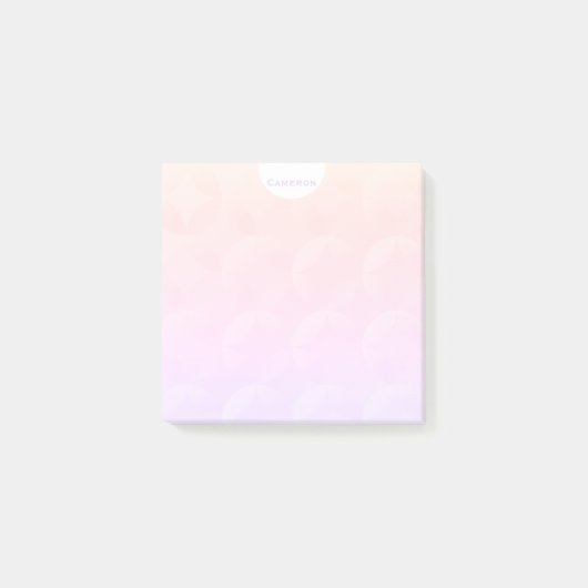 Ombre Pastel Graphic Design Personalisiert Post-it Klebezettel (Vorderseite)