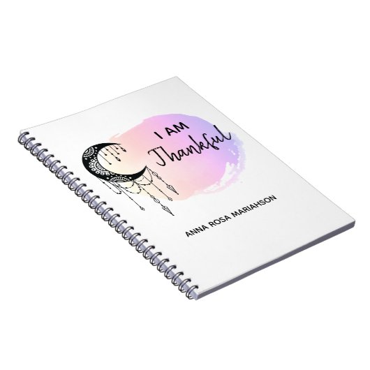 *~* Ombre Pastel Moon Boho Gratitude Journal Notizblock (Rechte Seite)