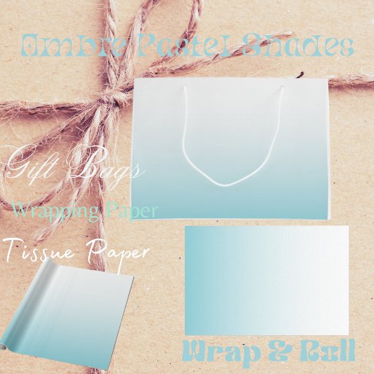 Ombre Pastel Shades Große Geschenktüte