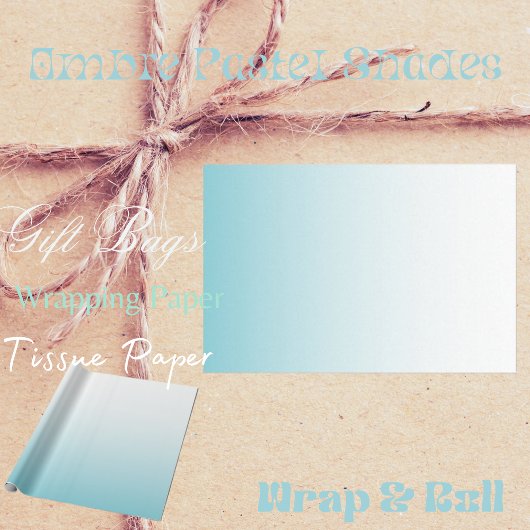 Ombre Pastel Shades Tissue Paper Seidenpapier
