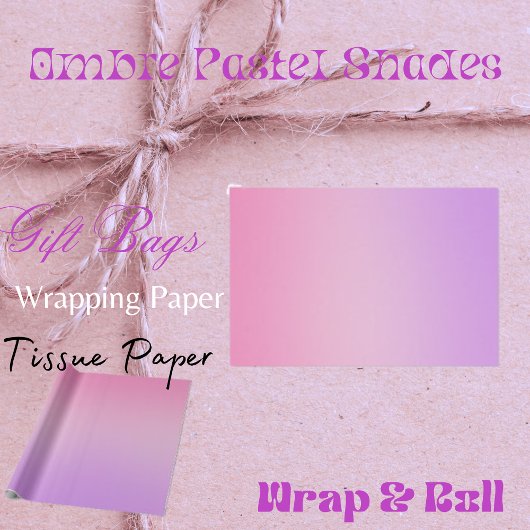 Ombre Pastel Shades Tissue Paper Seidenpapier