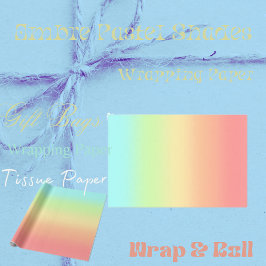 Ombre Pastel Shades Tissue Paper Seidenpapier
