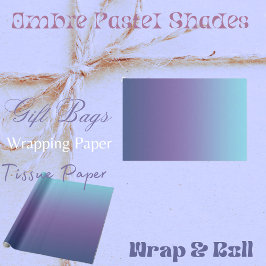 Ombre Pastel Shades Tissue Paper Seidenpapier