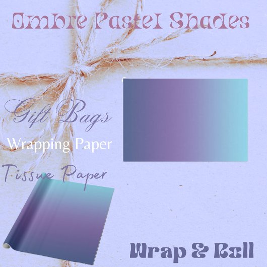 Ombre Pastel Shades Tissue Paper Seidenpapier