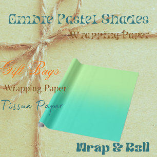 Ombre Pastel Shades Wrapping Paper Geschenkpapier
