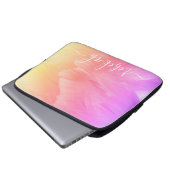 Ombre Pastel Swan Feathers Laptopschutzhülle (Vorne Knopf)