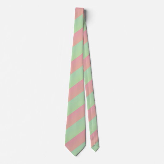 Ombre Pastel Watermelon Multi Diagonal Streifen Krawatte (Vorderseite)