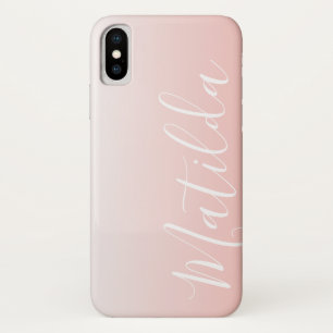 Ombre Peach Pink Schlichter Personalisierter Name Case-Mate iPhone Hülle