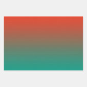 Ombre Peach to aquamarines Design Geschenkpapier Set (Vorderseite)