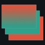Ombre Peach to aquamarines Design Geschenkpapier Set<br><div class="desc">Das ist ein cooles,  ombre-Design.</div>