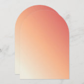 Ombre Peach und White Gradient Einladung (Vorne/Hinten)