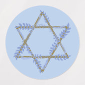 Ombre Periwinkle und Gold Star von David Etiketten (Design 2)