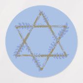 Ombre Periwinkle und Gold Star von David Etiketten (Design 1)