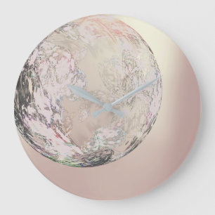 Ombre perliges Rosen-Goldmetallischer abstrakter Große Wanduhr