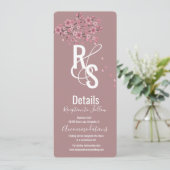 Ombre Petals Cherry Blossom Tree Botany Details Einladung (Stehend Vorderseite)