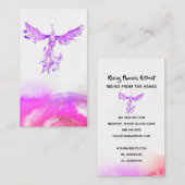 *~* Ombre Pfirsich Pink Violet Feathers Phoenix Visitenkarte (Vorne/Hinten)