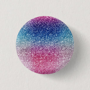 Ombre Pink Blau Glitter-Verpackungspapier Button