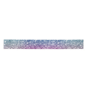 Ombre Pink Blau Glitter-Verpackungspapier Satinband