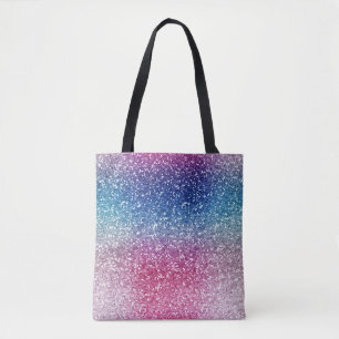 Ombre Pink Blau Glitter-Verpackungspapier Tasche