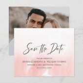 Ombre Pink Elegant Handgeschriebenes Foto WEDDING (Vorne/Hinten)