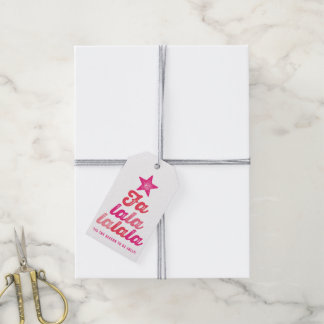 Ombre Pink Falalala Script Xmas Tree Spaß Urlaub Geschenkanhänger