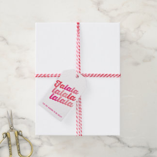 Ombre Pink Falalalala Bold Script Moderner Urlaub Geschenkanhänger
