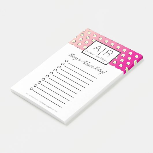 Ombre Pink Fried Eggs Post-it Klebezettel (angewinkelt)