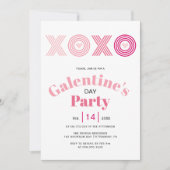 Ombre pink HOHO herzen Galentines Day Party Einladung (Vorderseite)