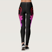 Ombré Pink & Lila Cherry Blossom Spandex Leggings (Rückseite)