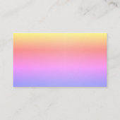 Ombre Pink Lila Rainbow 4Adrian Visitenkarte (Rückseite)