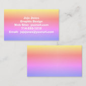 Ombre Pink Lila Rainbow 4Adrian Visitenkarte (Vorne/Hinten)