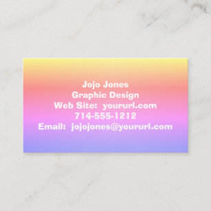 Ombre Pink Lila Rainbow 4Adrian Visitenkarte